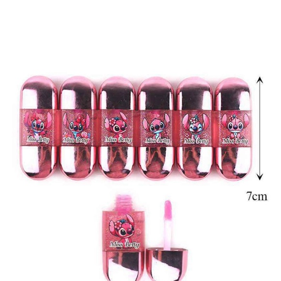 Miss Betty Pink Lip Gloss Set 6 pcs - Picture 2 of 2